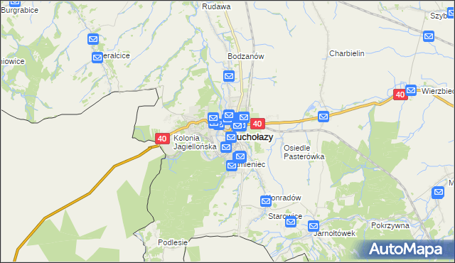 mapa Głuchołazy, Głuchołazy na mapie Targeo