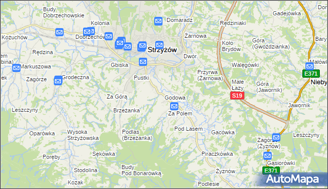 mapa Godowa, Godowa na mapie Targeo