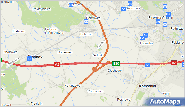 mapa Gołuski, Gołuski na mapie Targeo