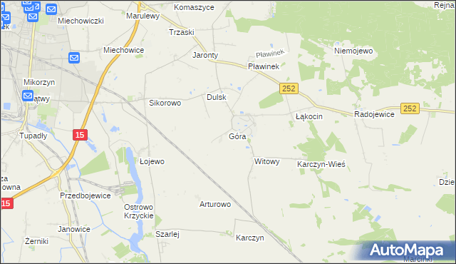 mapa Góra gmina Inowrocław, Góra gmina Inowrocław na mapie Targeo