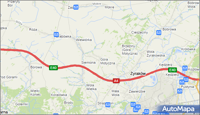 mapa Góra Motyczna, Góra Motyczna na mapie Targeo