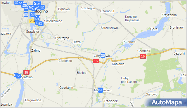 mapa Goryszewo, Goryszewo na mapie Targeo