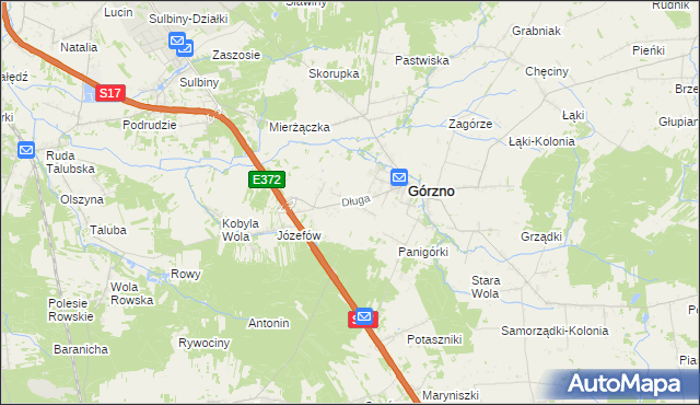 mapa Górzno-Kolonia, Górzno-Kolonia na mapie Targeo