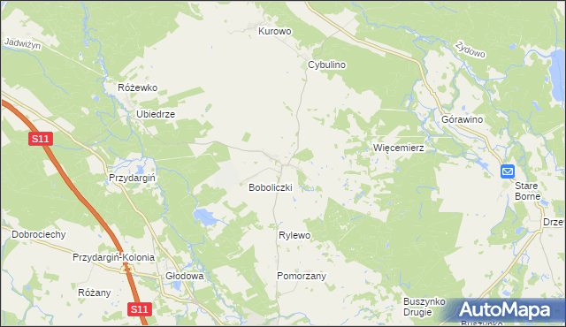 mapa Gozd, Gozd na mapie Targeo