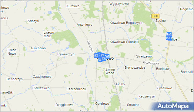mapa Gozdowo powiat sierpecki, Gozdowo powiat sierpecki na mapie Targeo