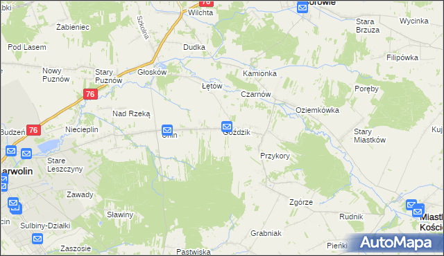 mapa Goździk, Goździk na mapie Targeo