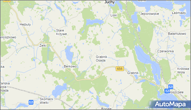 mapa Grabnik Osada, Grabnik Osada na mapie Targeo