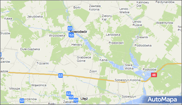 mapa Grabowce Dolne, Grabowce Dolne na mapie Targeo