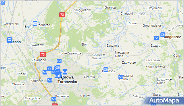 mapa Gruszów Wielki, Gruszów Wielki na mapie Targeo