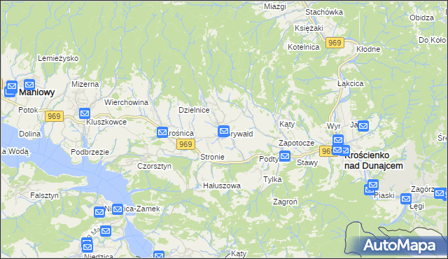 mapa Grywałd, Grywałd na mapie Targeo
