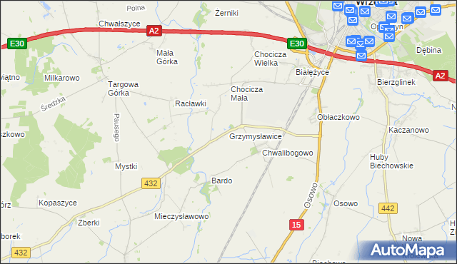 mapa Grzymysławice, Grzymysławice na mapie Targeo