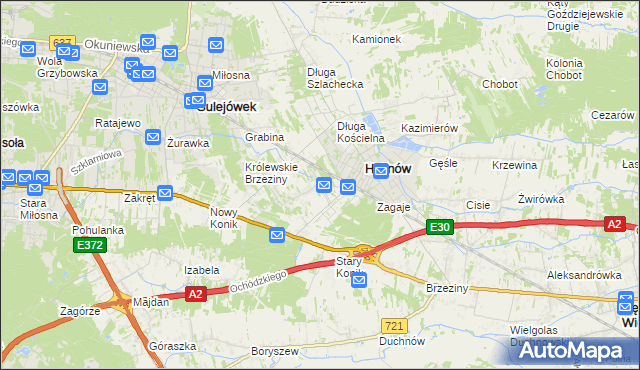 mapa Hipolitów gmina Halinów, Hipolitów gmina Halinów na mapie Targeo