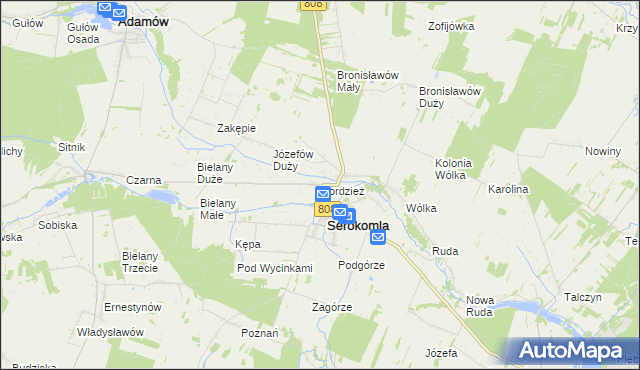 mapa Hordzież, Hordzież na mapie Targeo