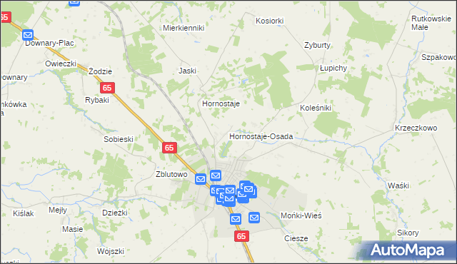 mapa Hornostaje-Osada, Hornostaje-Osada na mapie Targeo