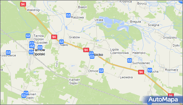 mapa Izbicko, Izbicko na mapie Targeo