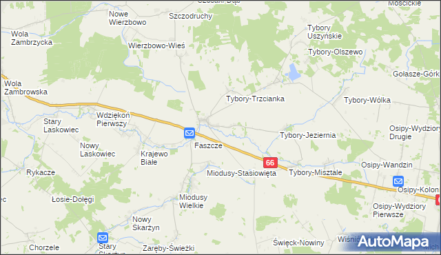 mapa Jabłonka-Świerczewo, Jabłonka-Świerczewo na mapie Targeo