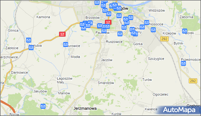 mapa Jaczów, Jaczów na mapie Targeo