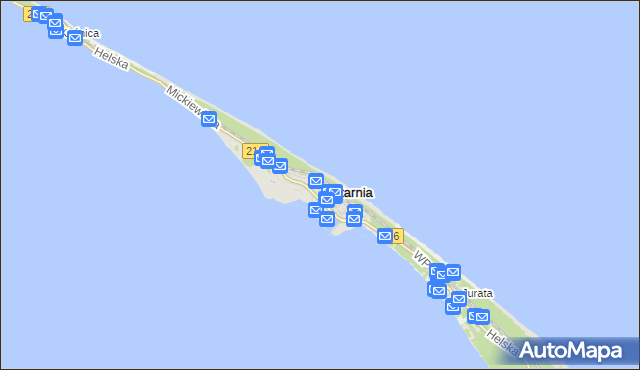 mapa Jastarnia, Jastarnia na mapie Targeo