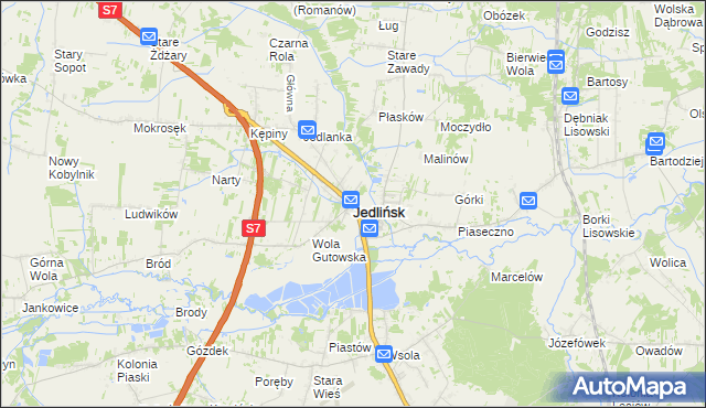 mapa Jedlińsk, Jedlińsk na mapie Targeo