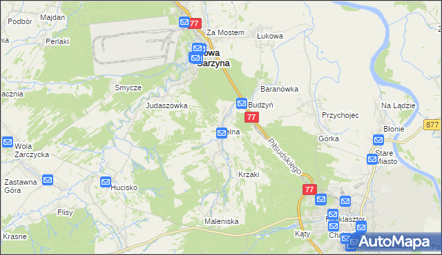 mapa Jelna gmina Nowa Sarzyna, Jelna gmina Nowa Sarzyna na mapie Targeo