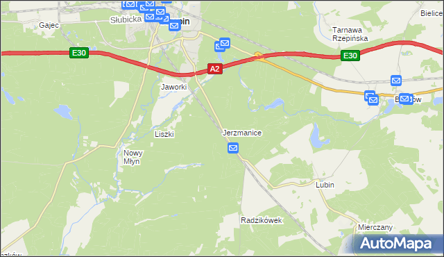 mapa Jerzmanice, Jerzmanice na mapie Targeo