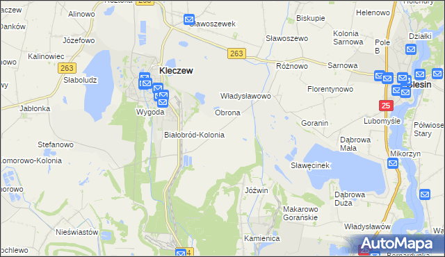mapa Jóźwin gmina Kleczew, Jóźwin gmina Kleczew na mapie Targeo