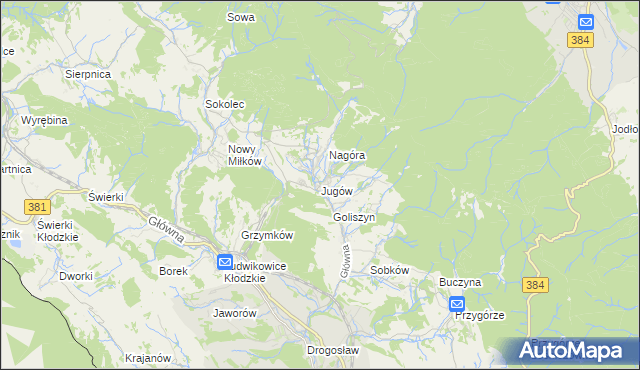 mapa Jugów, Jugów na mapie Targeo