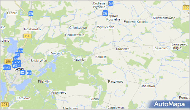 mapa Kakulin, Kakulin na mapie Targeo