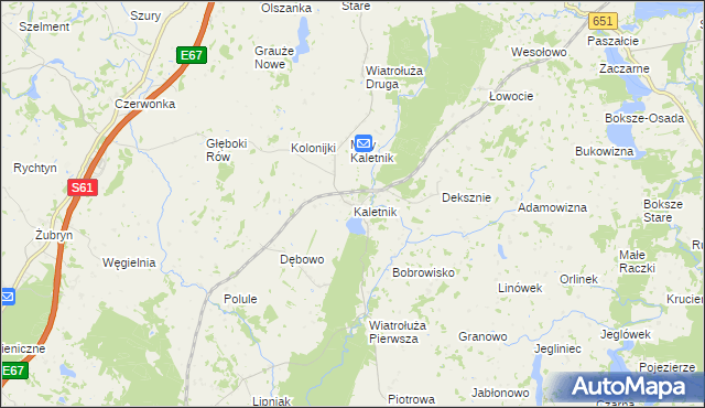 mapa Kaletnik gmina Szypliszki, Kaletnik gmina Szypliszki na mapie Targeo