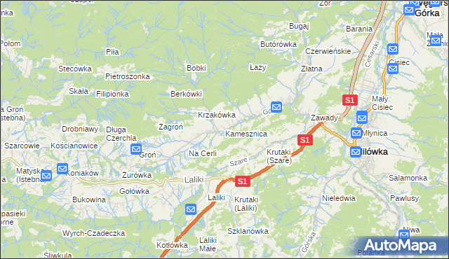 mapa Kamesznica, Kamesznica na mapie Targeo