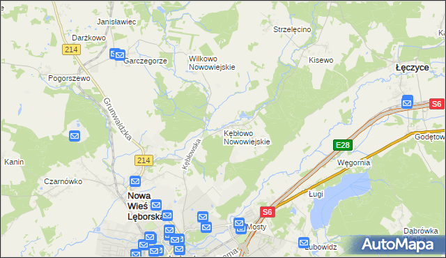 mapa Kębłowo Nowowiejskie, Kębłowo Nowowiejskie na mapie Targeo