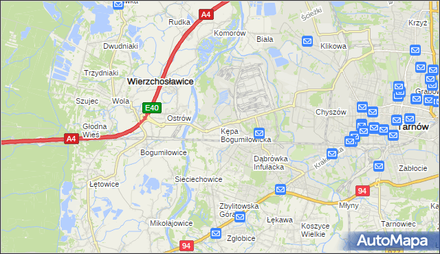 mapa Kępa Bogumiłowicka, Kępa Bogumiłowicka na mapie Targeo