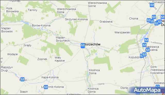 mapa Kępa Borzechowska, Kępa Borzechowska na mapie Targeo