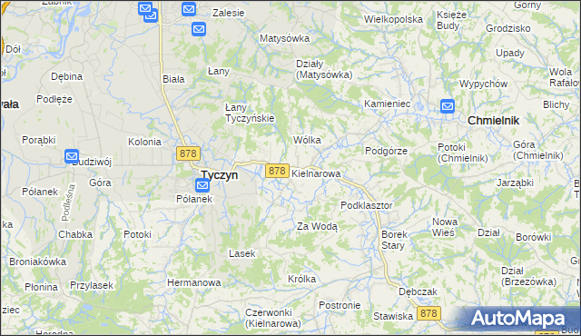 mapa Kielnarowa, Kielnarowa na mapie Targeo