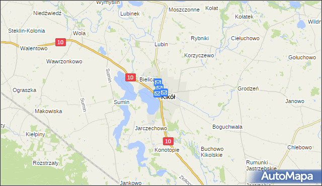 mapa Kikół, Kikół na mapie Targeo