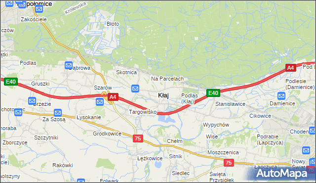 mapa Kłaj, Kłaj na mapie Targeo