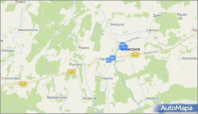 mapa Klęcinko, Klęcinko na mapie Targeo