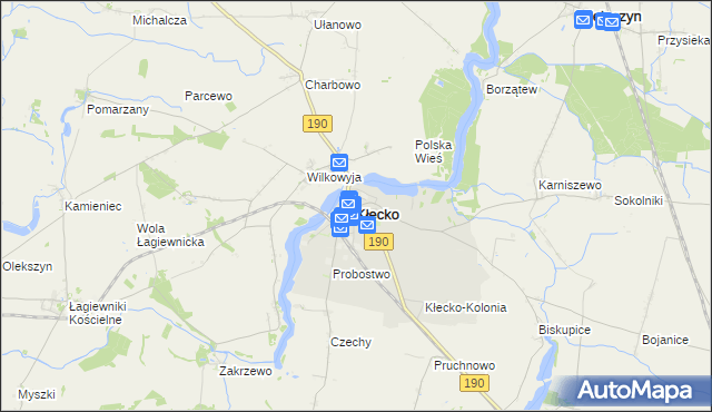 mapa Kłecko, Kłecko na mapie Targeo