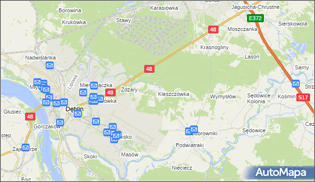 mapa Kleszczówka, Kleszczówka na mapie Targeo