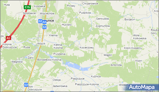 mapa Kocierzowy, Kocierzowy na mapie Targeo