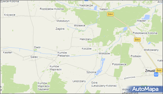 mapa Koczów, Koczów na mapie Targeo