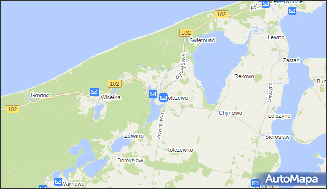 mapa Kołczewo, Kołczewo na mapie Targeo