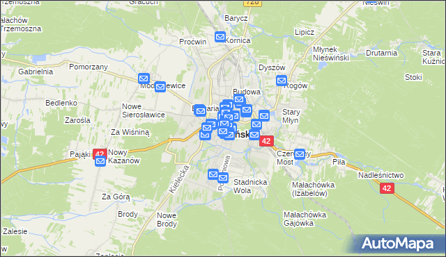 mapa Końskie, Końskie na mapie Targeo