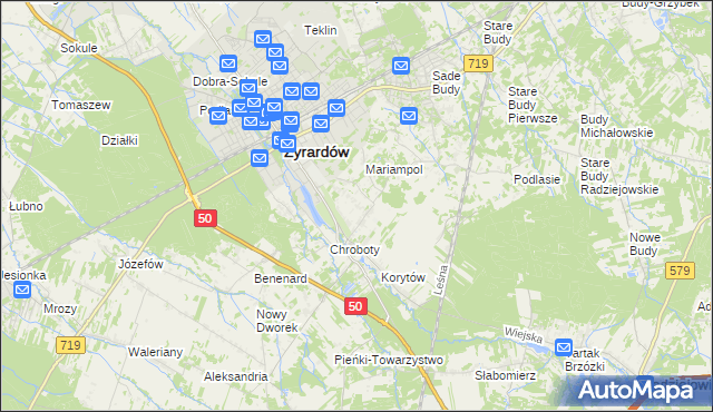 mapa Korytów A, Korytów A na mapie Targeo