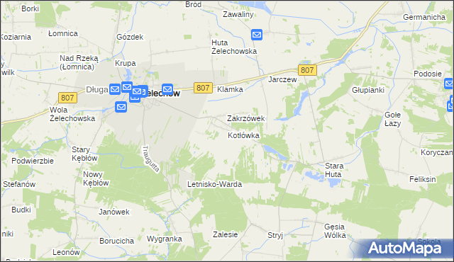 mapa Kotłówka gmina Żelechów, Kotłówka gmina Żelechów na mapie Targeo