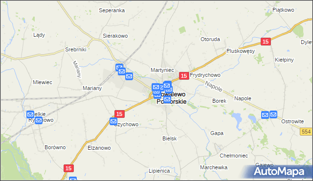 mapa Kowalewo Pomorskie, Kowalewo Pomorskie na mapie Targeo