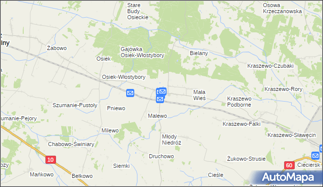 mapa Koziebrody, Koziebrody na mapie Targeo