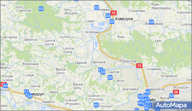 mapa Krajowice, Krajowice na mapie Targeo