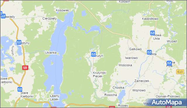 mapa Krutyń, Krutyń na mapie Targeo