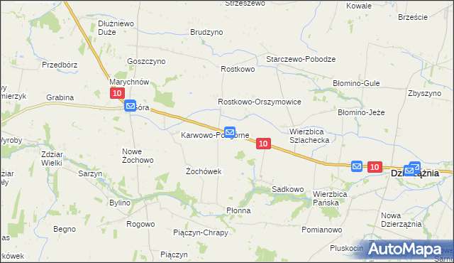 mapa Krzywanice gmina Staroźreby, Krzywanice gmina Staroźreby na mapie Targeo